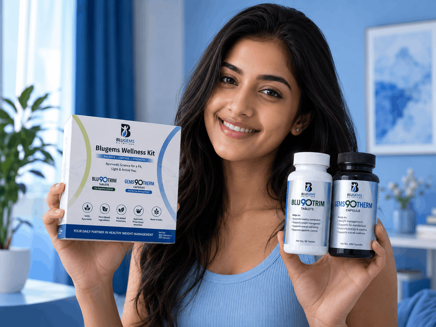 indian young women wellness kit blue compressed