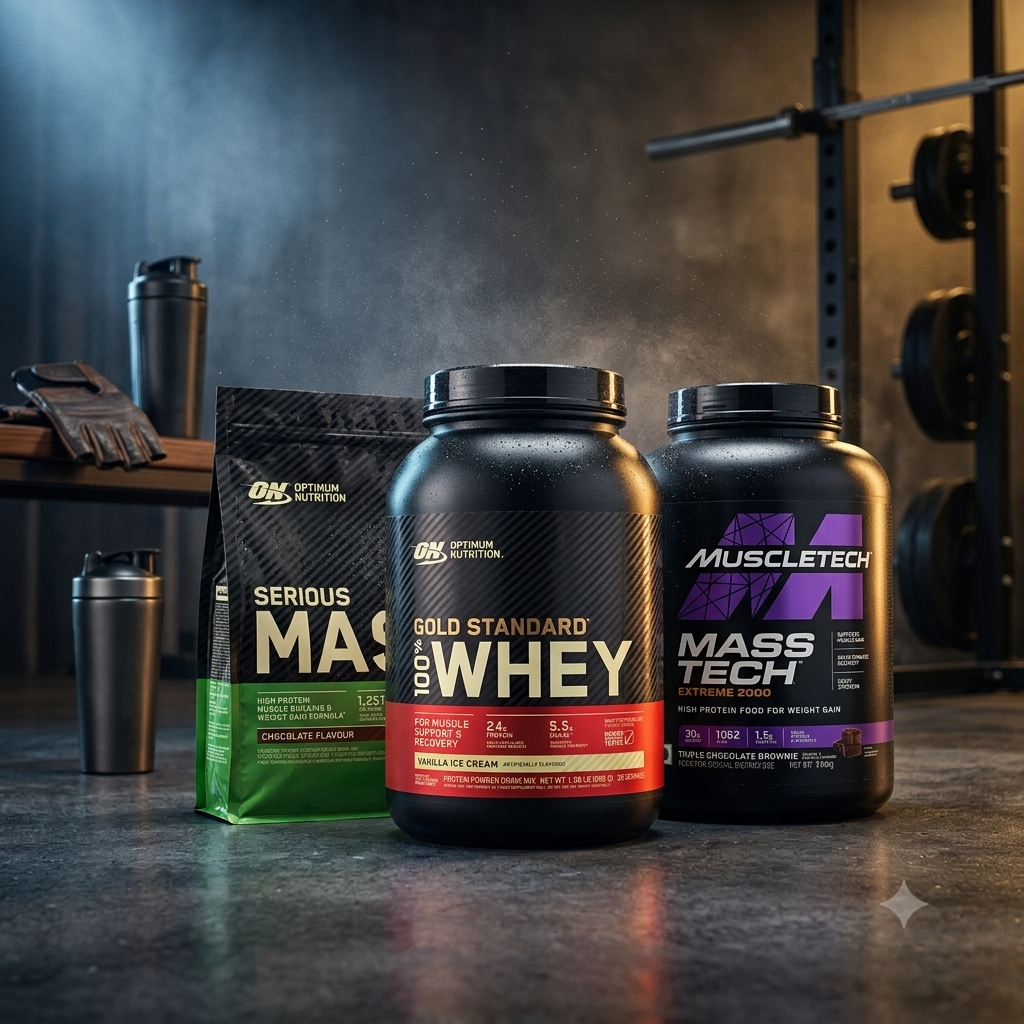 Mass and muscle gainer protein supplements